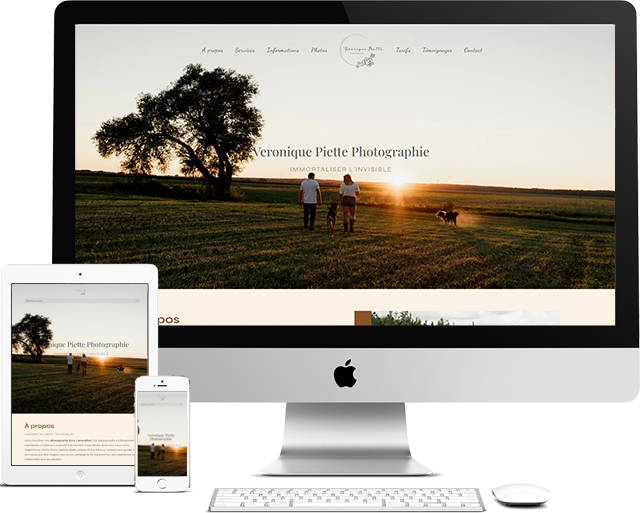 Conception de site web pas cher pour Veronique Piette Photographie - Création site web pas cher situé à Montréal